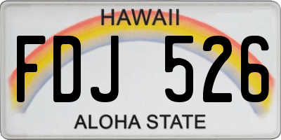 HI license plate FDJ526