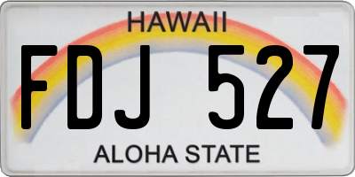 HI license plate FDJ527