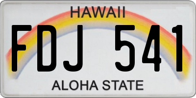 HI license plate FDJ541