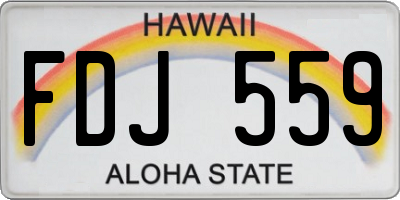 HI license plate FDJ559