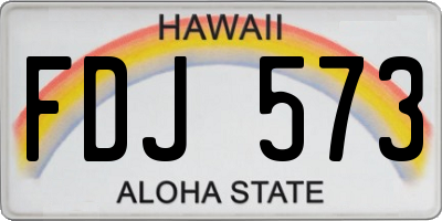 HI license plate FDJ573