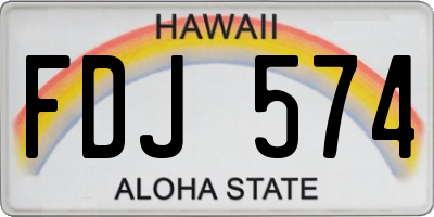 HI license plate FDJ574