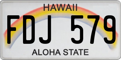 HI license plate FDJ579