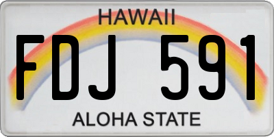 HI license plate FDJ591