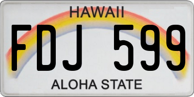HI license plate FDJ599