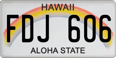HI license plate FDJ606