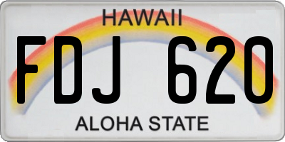 HI license plate FDJ620