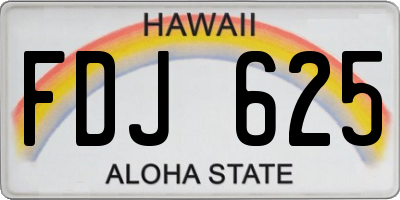 HI license plate FDJ625