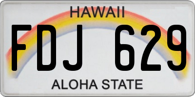HI license plate FDJ629