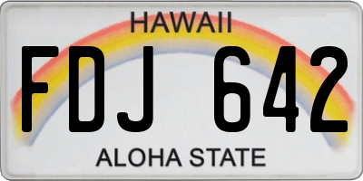 HI license plate FDJ642
