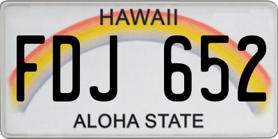 HI license plate FDJ652