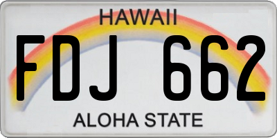 HI license plate FDJ662