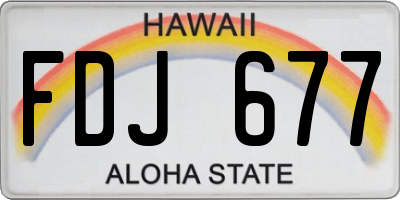 HI license plate FDJ677