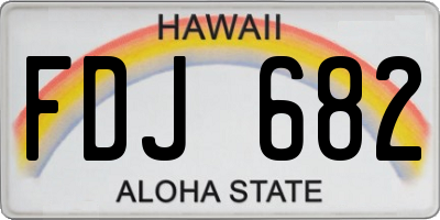 HI license plate FDJ682
