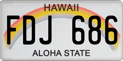 HI license plate FDJ686