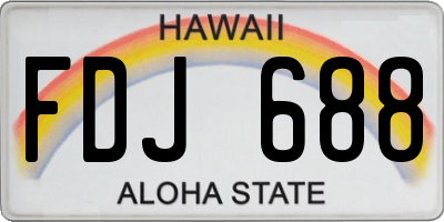 HI license plate FDJ688