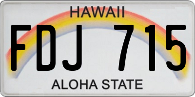 HI license plate FDJ715