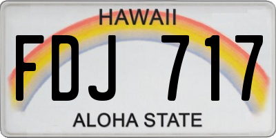 HI license plate FDJ717