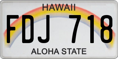 HI license plate FDJ718