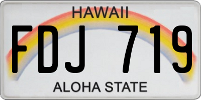 HI license plate FDJ719