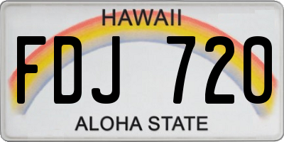 HI license plate FDJ720