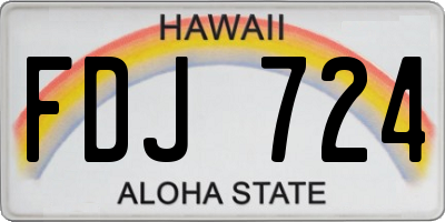 HI license plate FDJ724