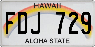 HI license plate FDJ729