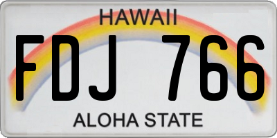 HI license plate FDJ766