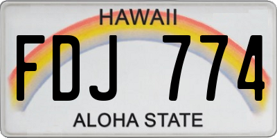 HI license plate FDJ774