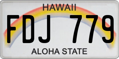HI license plate FDJ779