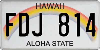HI license plate FDJ814
