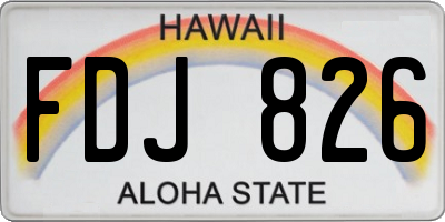 HI license plate FDJ826