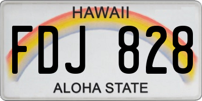 HI license plate FDJ828