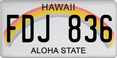 HI license plate FDJ836