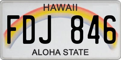 HI license plate FDJ846
