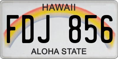 HI license plate FDJ856
