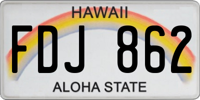 HI license plate FDJ862