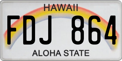 HI license plate FDJ864