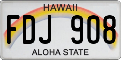 HI license plate FDJ908