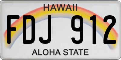 HI license plate FDJ912