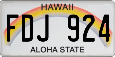 HI license plate FDJ924