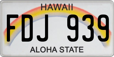 HI license plate FDJ939