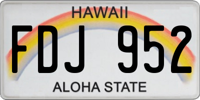 HI license plate FDJ952