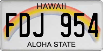 HI license plate FDJ954