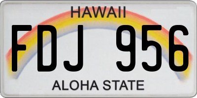 HI license plate FDJ956