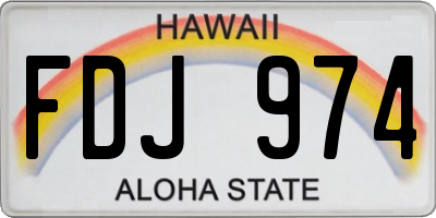 HI license plate FDJ974