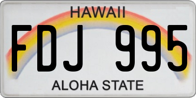 HI license plate FDJ995