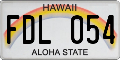 HI license plate FDL054