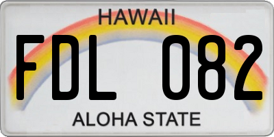 HI license plate FDL082