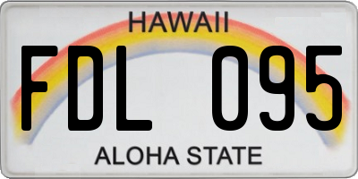 HI license plate FDL095